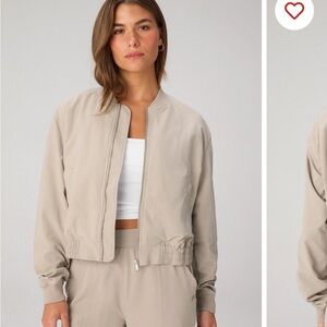 Fabletics Light Tan Bomber Jacket